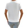 imageAvanova Women V Neck Short Sleeve Blouse Petal Tulip Sleeve Top Business Casual ShirtWhite