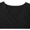 imageAvanova Womens V Neck Shirts Dolman Long Sleeve Batwing Tops Black Large