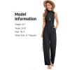 imageTapata Womens Jumpsuits Dressy Casual One Piece Outfits Sleeveless Rompers Wide Leg Pants with PocketsBlack