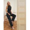 imageTapata Womens Jumpsuits Dressy Casual One Piece Outfits Sleeveless Rompers Wide Leg Pants with PocketsBlack
