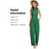 imageTapata Womens Jumpsuits Dressy Casual One Piece Outfits Sleeveless Rompers Wide Leg Pants with PocketsGreen