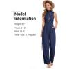imageTapata Womens Jumpsuits Dressy Casual One Piece Outfits Sleeveless Rompers Wide Leg Pants with PocketsNavy Blue