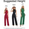 imageTapata Womens Jumpsuits Dressy Casual One Piece Outfits Sleeveless Rompers Wide Leg Pants with PocketsNavy Blue