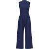 imageTapata Womens Jumpsuits Dressy Casual One Piece Outfits Sleeveless Rompers Wide Leg Pants with PocketsNavy Blue