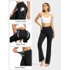imageTapata Petite Womens Bootcut Yoga Pants 26quot28quot Inseam High Waist Workout Flare Leggings with PocketsBlack