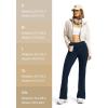 imageTapata Petite Womens Bootcut Yoga Pants 26quot28quot Inseam High Waist Workout Flare Leggings with PocketsNavy Blue