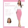 imageTapata Womens Office Work Pencil Skirt Stretch High Waist Below Knee Bodycon for Business CasualPink