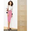 imageTapata Womens Office Work Pencil Skirt Stretch High Waist Below Knee Bodycon for Business CasualPink