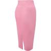 imageTapata Womens Office Work Pencil Skirt Stretch High Waist Below Knee Bodycon for Business CasualPink