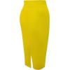 imageTapata Womens Office Work Pencil Skirt Stretch High Waist Below Knee Bodycon for Business CasualYellow