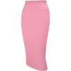 imageTapata Womens Office Work Pencil Skirt Stretch High Waist Below Knee Bodycon for Business CasualPink