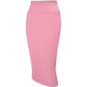 imageTapata Womens Office Work Pencil Skirt Stretch High Waist Below Knee Bodycon for Business CasualPink