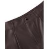 imageAvanova Women Faux Leather High Waisted Shorts Pleated Casual Summer ShortsCoffee