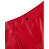 imageAvanova Women Faux Leather High Waisted Shorts Pleated Casual Summer ShortsRed