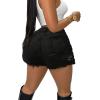 imageAvanova Women Jean Denim Sexy Mini Shorts Ripped Distressed Cut Off Stretchy Raw Hem Hot Pants ShortsBlack