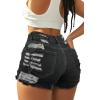 imageAvanova Women Jean Denim Sexy Mini Shorts Ripped Distressed Cut Off Stretchy Raw Hem Hot Pants ShortsDark Grey