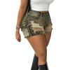 imageAvanova Women Jean Denim Sexy Mini Shorts Ripped Distressed Cut Off Stretchy Raw Hem Hot Pants ShortsGrey Khaki