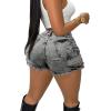 imageAvanova Women Jean Denim Sexy Mini Shorts Ripped Distressed Cut Off Stretchy Raw Hem Hot Pants ShortsGrey Multi