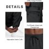 imageTapata Mens Fleece Lined Corduroy Cargo Pants RegularLongTall Heavyweight Baggy Sweatpants Casual Elastic Waist SlacksBlack