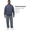imageTapata Mens Fleece Lined Corduroy Cargo Pants RegularLongTall Heavyweight Baggy Sweatpants Casual Elastic Waist SlacksDark Grey