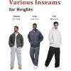 imageTapata Mens Fleece Lined Corduroy Cargo Pants RegularLongTall Heavyweight Baggy Sweatpants Casual Elastic Waist SlacksDark Grey