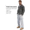 imageTapata Mens Fleece Lined Corduroy Cargo Pants RegularLongTall Heavyweight Baggy Sweatpants Casual Elastic Waist SlacksLight Grey