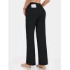 imageTapata Petite Womens Wide Leg Yoga Pants 2628 High Waist Stretch Loose Lounge Sweatpants Dress Work Casual with PocketsBlack