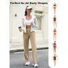 imageTapata Petite Womens Wide Leg Yoga Pants 2628 High Waist Stretch Loose Lounge Sweatpants Dress Work Casual with PocketsKhaki