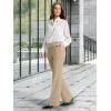 imageTapata Petite Womens Wide Leg Yoga Pants 2628 High Waist Stretch Loose Lounge Sweatpants Dress Work Casual with PocketsKhaki