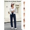 imageTapata Petite Womens Wide Leg Yoga Pants 2628 High Waist Stretch Loose Lounge Sweatpants Dress Work Casual with PocketsNavy Blue