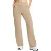 imageTapata Petite Womens Wide Leg Yoga Pants 2628 High Waist Stretch Loose Lounge Sweatpants Dress Work Casual with PocketsKhaki