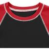 imageAvanova Women Raglan Colorblock Baby Tee Shirt Short Sleeve Summer Casual TopsBlack Red