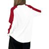 imageAvanova Women Star Graphic Raglan Long Sleeve Tee Shirt Color Block Loose TopRed
