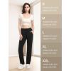 imageTapata Petite Womens 26quot28quot Inseam Sweatpants Cotton Lounge Yoga Pants Casual Open Bottom Workout Zipper Pocket JoggersBlack