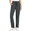 imageTapata Petite Womens 26quot28quot Inseam Sweatpants Cotton Lounge Yoga Pants Casual Open Bottom Workout Zipper Pocket JoggersCharcoal