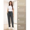 imageTapata Petite Womens 26quot28quot Inseam Sweatpants Cotton Lounge Yoga Pants Casual Open Bottom Workout Zipper Pocket JoggersCharcoal