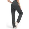 imageTapata Petite Womens 26quot28quot Inseam Sweatpants Cotton Lounge Yoga Pants Casual Open Bottom Workout Zipper Pocket JoggersCharcoal