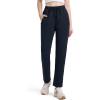 imageTapata Petite Womens 26quot28quot Inseam Sweatpants Cotton Lounge Yoga Pants Casual Open Bottom Workout Zipper Pocket JoggersNavy Blue