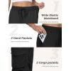 imageTapata Womens 283134 Inseam Lightweight Cargo Dance Studio Pants Ruched PetiteRegularTall Joggers for Workout CasualBlack