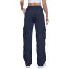 imageTapata Womens 283134 Inseam Lightweight Cargo Dance Studio Pants Ruched PetiteRegularTall Joggers for Workout CasualNavy Blue