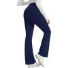 imageTapata Womens Fleece Lined Pants 28303234 Winter Thermal Warm Bootcut Flare Leggings Hiking Yoga Pants with PocketsNavy Blue