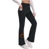 imageTapata Womens Fleece Lined Pants 28303234 Winter Thermal Warm Bootcut Flare Leggings Hiking Yoga Pants with PocketsBlack