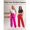 imageTapata Womens Satin Cargo Pants 28531 Inseam High Waisted Wide Leg Casual Straight Club Trousers PetiteRegularHot Pink
