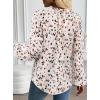 imageAvanova Women Boho Floral Blouses V Neck Top Lantern Long Sleeve ShirtBeige Floral