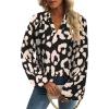 imageAvanova Women Boho Floral Blouses V Neck Top Lantern Long Sleeve ShirtBlack Beige