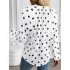 imageAvanova Women Boho Floral Blouses V Neck Top Lantern Long Sleeve ShirtWhite Polka Dots