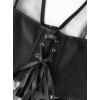 imageAvanova Women Leather Halter Corset Bustier Tops Sexy Going Out Crop Tank TopsBlack
