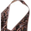 imageAvanova Women Leather Halter Corset Bustier Tops Sexy Going Out Crop Tank TopsLeopard Brown