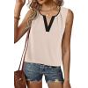 imageAvanova Women V Neck Tank Top Sleeveless Work Business Casual Blouse ShirtApricot