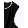 imageAvanova Women V Neck Tank Top Sleeveless Work Business Casual Blouse ShirtBlack White